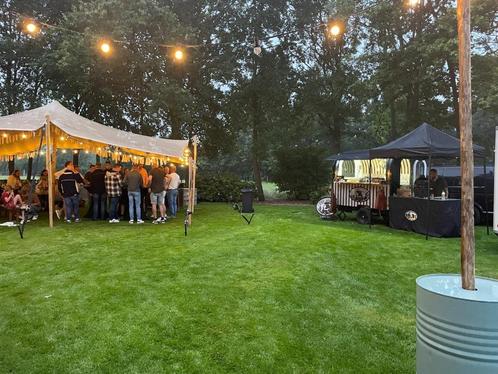 Stretchtent 7,5 x 10 meter inclusief opbouw en afbreken, Hobby en Vrije tijd, Feestartikelen | Verhuur, Nieuw, Overige, Ophalen