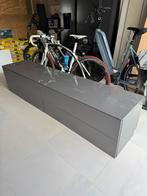 Grijs dressoir, Huis en Inrichting, Kasten | Dressoirs, Ophalen, Gebruikt, Met deur(en), 200 cm of meer