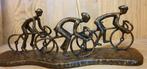 WIELRENNERS / peloton / bronzen beeld / wielersport, Antiek en Kunst, Kunst | Beelden en Houtsnijwerken, Ophalen of Verzenden