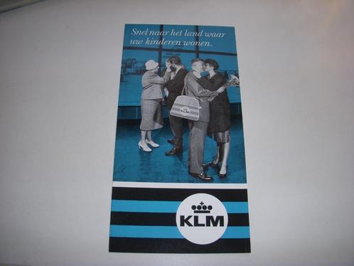 MOOIE KLM folder, snel naar het land waar uw kinderen wonen, Verzamelen, Luchtvaart en Vliegtuigspotten, Zo goed als nieuw, Overige typen