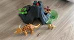 Playmobil Dino’s 4170 triceratops met jong en vulkaan, Kinderen en Baby's, Speelgoed | Playmobil, Ophalen of Verzenden, Complete set