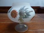 Vintage opaline vaas – coupe met decoratie, Italie, Antiek en Kunst, Antiek | Glas en Kristal, Ophalen of Verzenden