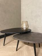 Eiken en croco goud salontafel set | Organische vormen, Eikenhout, 50 tot 100 cm, Nieuw, Minder dan 50 cm