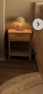 2 nachtkastjes webbing, Huis en Inrichting, Slaapkamer | Nachtkastjes, Ophalen, Gebruikt, Hout, Minder dan 45 cm