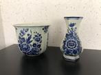 delfts blauwe vaas met bloempot, Antiek en Kunst, Antiek | Keramiek en Aardewerk, Ophalen
