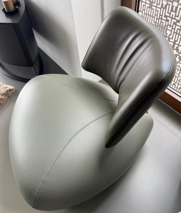 Leolux Pallone Pa Leren Fauteuil Groen / Groen beschikbaar voor biedingen