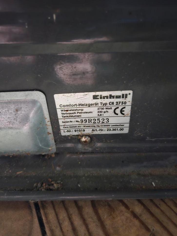 Einhell Petroleum Kachel CH 2750, Huis en Inrichting, Kachels, Gebruikt, Vrijstaand, Petroleumkachel, Overige brandstoffen, Ophalen