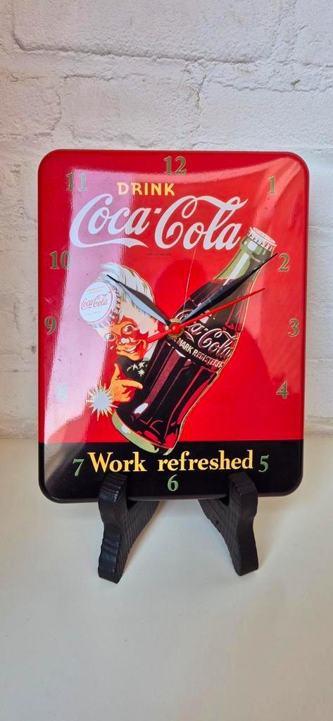 Erg mooie, blikken Coca-Cola wandklok, Verzamelen, Merken en Reclamevoorwerpen, Zo goed als nieuw, Gebruiksvoorwerp, Ophalen of Verzenden