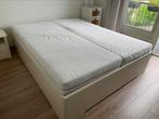 2 pers bed voor kleine prijs incl matrassen, 90 cm, Gebruikt, Eenpersoons, Hout