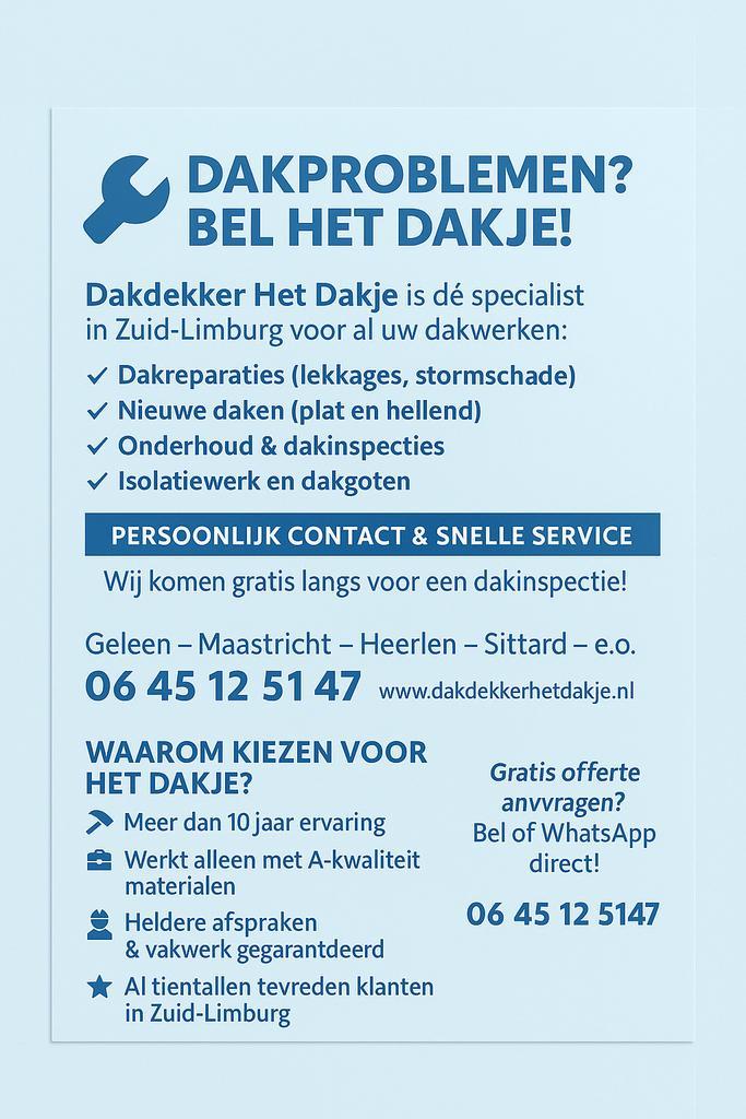 dakreparatie🛠️daklekkage 🛠️spoed,🛠️dak vervangen, Diensten en Vakmensen, Dakdekkers en Rietdekkers, Bitumineus, Kunststof, Pannen