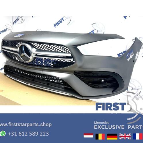 W118 C118 CLA 35 AMG SEMI-COMPLETE VOORBUMPER MAT GRIJS orig, Auto-onderdelen, Carrosserie en Plaatwerk, Bumper, Mercedes-Benz