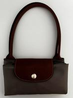 Longchamp Le Pliage M grijs, Sieraden, Tassen en Uiterlijk, Tassen | Damestassen, Verzenden, Zo goed als nieuw, Grijs, Handtas