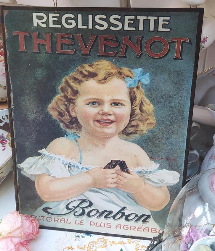 Nostalgische metalen plaat, Antiek en Kunst, Curiosa en Brocante, Ophalen of Verzenden