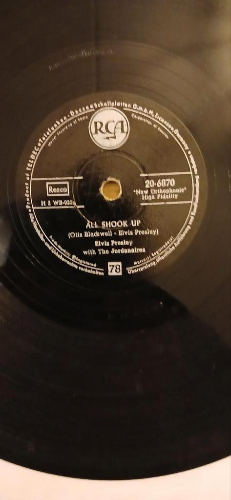 Elvis Presley - All Shook Up 78 toeren plaat € 180,00, Cd's en Dvd's, Vinyl | Overige Vinyl, Gebruikt, 10 inch, Ophalen