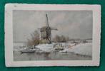 kaart van Nederl. kunstenaar J. GARJEANNE : "Winter"  molen, Ophalen of Verzenden, 1920 tot 1940, Ongelopen, Cultuur en Media