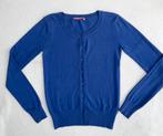 Kobaltblauw vest fijngebreid katoen Hema 158/164, Meisje, Trui of Vest, Ophalen of Verzenden, Zo goed als nieuw