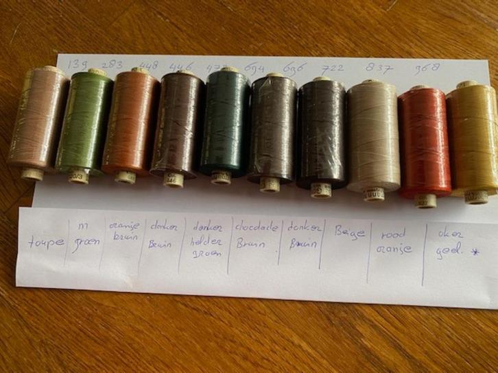 naaimachine garen güttermann ,1000 mtr. klos div kleurnrs., Hobby en Vrije tijd, Naaien en Fournituren, Nieuw, Garen of Naald(en)