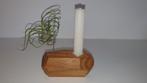 Handgemaakte houten kaarsenhouder, Ophalen of Verzenden, Zo goed als nieuw, Hout, Minder dan 25 cm