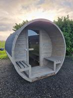 Nieuwe barrel sauna in 3m compleet met 2 achterramen!, Verzenden, Nieuw, Fins of Traditioneel, Complete sauna