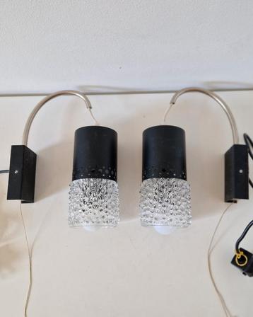 Set van 2 vintage wandlampen bed lamp jaren 50 beschikbaar voor biedingen