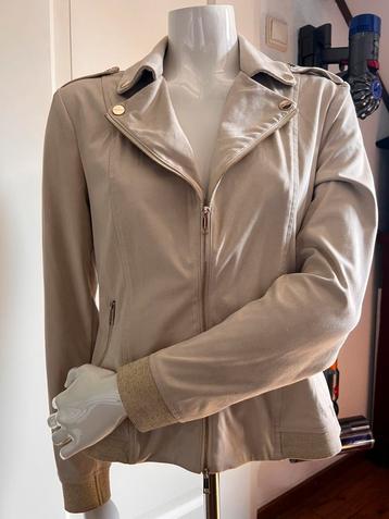 Mosha Biker jas Rino & Pelle maat 38 beige beschikbaar voor biedingen