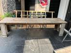 Te Koop grote steigerhouten tafel, Tuin en Terras, Ophalen, Gebruikt, Rechthoekig, Hout
