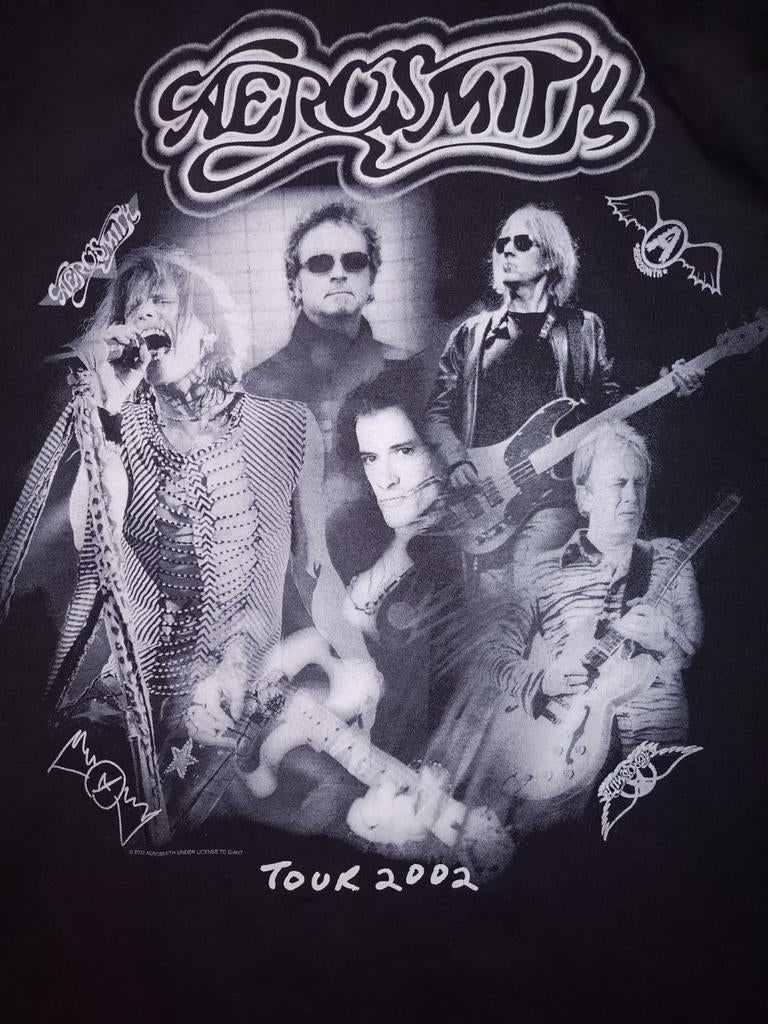 Aerosmith XL t-shirt tour 2002, Kleding | Heren, T-shirts, Ophalen of Verzenden, Zo goed als nieuw, Maat 56/58 (XL), Zwart