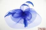 Disc Fascinator wijd blauw met veren nieuw one size fits all, Ophalen of Verzenden, Nieuw, One size fits all, Hoed