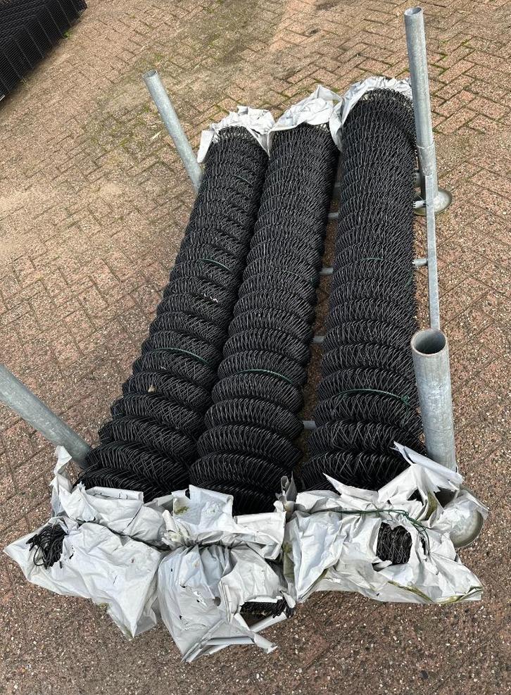 75 meter Harmonicagaas zwart 2m hoog, Tuin en Terras, Gaas en Draad, Nieuw, Gaas, 20 meter of meer, Ophalen