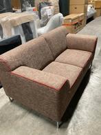 2 zitsbank stof gemêleerd bruin bordeaux MONTEL ALS NIEUW, 150 tot 200 cm, Tweepersoons, 75 tot 100 cm, Ophalen of Verzenden