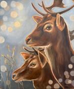 Schilderij herten, Ophalen of Verzenden