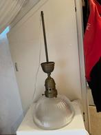 Industriele lamp, glas, koper kleurig, Gebruikt, Ophalen of Verzenden, Glas, Minder dan 50 cm