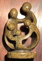 Serpentijn Shona Familie 5x Sculptuur Zimbabwe, Ophalen of Verzenden