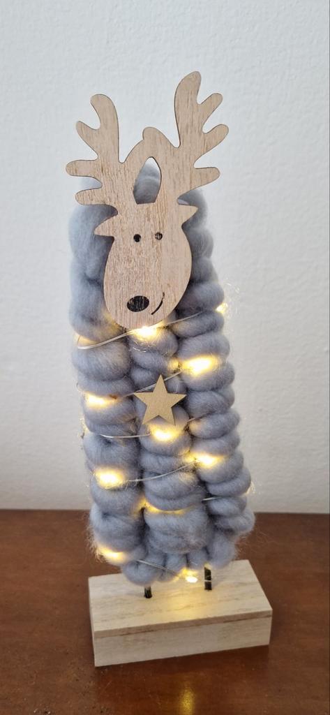 Eland Decolamp van echt hout en katoen., Diversen, Kerst, Ophalen of Verzenden