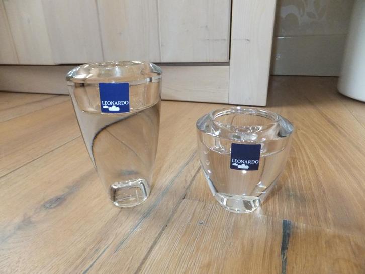 met verzenden kandelaars kaarsenhouders glas leonardo nieuw, Huis en Inrichting, Woonaccessoires | Overige, Nieuw, Ophalen of Verzenden