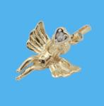 14k Gouden Engel Engelbewaarder Kettinghanger Hanger Hart, Jw, Verzenden, Nieuw, Hart