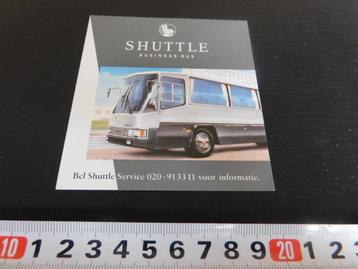 sticker SHUTTLE business bus  020-911111 *  beschikbaar voor biedingen