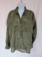 Stoere groene damesblouse 100% katoen mt 44 merk Logg, ., Maat 42/44 (L), Ophalen of Verzenden, Zo goed als nieuw
