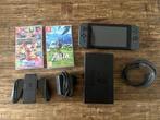 Nintendo Switch Grijs Compleet + 2 Games, Spelcomputers en Games, Spelcomputers | Nintendo Switch, Ophalen, Met 2 controllers