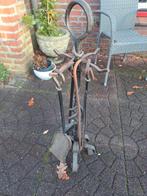 Smeedijzeren Schoorsteen Set, Ophalen of Verzenden, Gebruikt, Houthaard