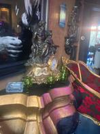 Bronzen Klok met Beeld, Ophalen of Verzenden, Minder dan 10 m², Bruin