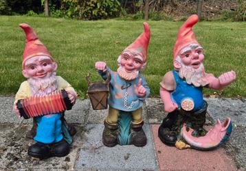 3x vintage tuin kabouters van Zeho Germany beschikbaar voor biedingen