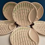 6 vintage aardewerk asperge borden, Antiek en Kunst, Ophalen of Verzenden