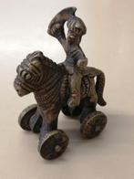 Bronzen Temple toy India. Strijder op paard, Antiek en Kunst, Ophalen of Verzenden