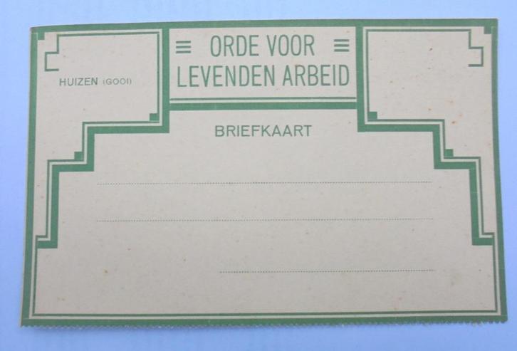HUIZEN (Gooi) Oude O.L.A. briefkaart ESKAF HUIZEN., Antiek en Kunst, Antiek | Keramiek en Aardewerk, Ophalen of Verzenden