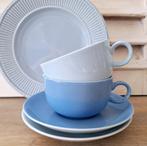 Arzberg voor D.E., pastel blauwe theekoppen met schotel, Antiek en Kunst, Antiek | Servies los, Ophalen of Verzenden