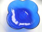 Diepblauwe kobaltblauwe Schaal., Schaal, Rond, Ophalen of Verzenden, Glas