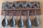 tin versierde lepels op lepelrek, Antiek en Kunst, Ophalen of Verzenden