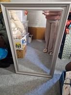 Grote facetgeslepen spiegel hout | 108 x 68 cm, Ophalen, 100 tot 150 cm, Zo goed als nieuw, Rechthoekig