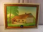 Mooi Geschilderd Werk 'Oude Hoeve met Waterput' - VB, Antiek en Kunst, Kunst | Schilderijen | Klassiek, Ophalen of Verzenden